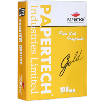 Papertech A4 Offset Paper Gold 100 GSM - 500 Sheets - Gulshan Enterprise