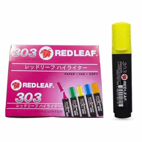 Red Leaf 303 Highlighter Pen 1 Pc - Gulshan Enterprise